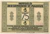 Sankt Magnus (heute: Bremen) - Gemeinde - 9.11.1921 - 31.1.1922 - 75 Pfennig