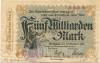 Saulgau - Amtskörperschaft - 20.10.1923 - 5 Milliarden Mark 