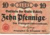 Schleiz - Stadt - 1917 - 10 Pfennig 