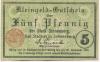 Schneeberg - Stadt - 31.12.1919 - 5 Pfennig 
