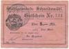 Schneidemühl (heute: PL-Pila) - Stadt - 12.8.1914 - 15.10.1914 - 5 Mark 