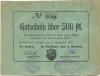 Schöneck - Stadtrat und Stadthaupt-, Spar- und Girokasse - 26.9.1922 - 500 Mark