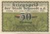 Schwedt - Stadt - - 31.12.1920 - 50 Pfennig 