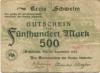 Schwelm - Kreis - 25.9.1922 - 500 Mark 