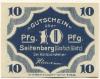 Seitenberg (heute: PL-Stronie Slaskie) - Amt - -- - 10 Pfennig