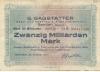 Senden - Gagstätter, G., Säge- und Hobelwerk, Kyanisieranstalt - 26.10.1923 - 30.11.1923 - 20 Milliarden Mark 