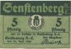 Senftenberg - Stadt - 24.6.1920 - 31.12.1921 - 5 Pfennig 