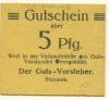 Siemianowitz (heute: PL-Siemianowice Slaskie) - Georgshütte, Gutsvorstand Verkaufsstelle - -- - 5 Pfennig 
