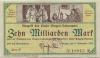 Singen - Stadt - 5.11.1923 - 10 Milliarden Mark 