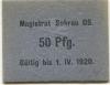 Sohrau (heute: PL-Zory) - Stadt - - 1.4.1920 - 50 Pfennig