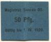 Sohrau (heute: PL-Zory) - Stadt - - 1.4.1920 - 50 Pfennig