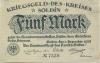 Soldin (heute: PL-Myslibórz) - Kreis - 1.12.1918 - 5 Mark