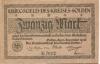 Soldin (heute: PL-Myslibórz) - Kreis - 1.12.1918 - 20 Mark