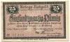 Soltau - Spar- Darlehns-Verein eGmbH - 1.7.1918 - 31.12.1919 - 25 Pfennig