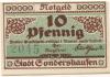 Sondershausen - Stadt - 1921 - 10 Pfennig 