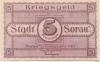 Sorau (heute: PL-Zary) - Stadt - 1917 - 1.2.1919 - 5 Pfennig 