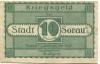 Sorau (heute: PL-Zary) - Stadt - 1917 - 1.2.1919 - 10 Pfennig 