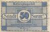 Sorau (heute: PL-Zary) - Stadt - 1917 - 1.2.1919 - 50 Pfennig 