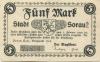 Sorau (heute: PL-Zary) - Stadt - 1918 - 1.2.1919 - 5 Mark 