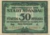Spandau (heute: Berlin) - Stadt - - 30.9.1917 - 50 Pfennig 
