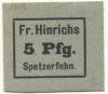 Spetzerfehn (heute: Großefehn) - Hinrichs, Frerich, Gasthaus und Bäckerei - -- - 5 Pfennig 