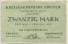 Speyer - Stadt - - 1.2.1919 - 20 Mark 