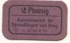 Sprendlingen (heute: Dreieich) - Konsumverein für Sprendlingen und Umgebung eGmbH - -- - 2 Pfennig