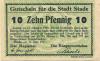 Stade - Stadt - 15.6.1917 - 15.10.1919 - 10 Pfennig 