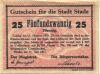 Stade - Stadt - 15.6.1917 - 15.10.1919 - 25 Pfennig 