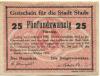 Stade - Stadt - 1.10.1918 - 1.10.1921 - 25 Pfennig 