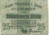 Stargard - Stadt - 1.8.1920 - 25 Pfennig 