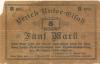 Straßburg (heute: F-Strasbourg) - Bezirk Unter-Elsass - 25.10.1918 - 31.1.1919 - 5 Mark
