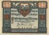 Striegau (heute: PL-Strzegom) - Stadtbank - 1.10.1920 - 25 Pfennig