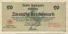 Stuttgart - Stadt - 1.5.1945 - 20 Mark 