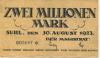 Suhl - Stadt - 30.8.1923 - 2 Millionen Mark 