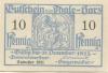Thale - Stadt - 31.12.1921 - 31.12.1922 - 10 Pfennig 