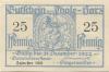 Thale - Stadt - 31.12.1921 - 31.12.1922 - 25 Pfennig 
