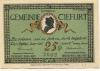 Tiefurt (heute: Weimar) - Gemeinde - 1.8.1921 - 1.7.1922 - 25 Pfennig 