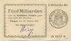 Tiengen (heute: Waldshut-Tiengen) - Stadt - 26.10.1923 - 5 Milliarden Mark