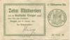 Tiengen (heute: Waldshut-Tiengen) - Stadt - 26.10.1923 - 10 Milliarden Mark
