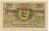 Tondern (heute: DK-Tønder) -Stadt - 10.2.1920 - 20 Pfennig 