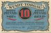 Torgau - Stadt - 10.2.1921 - 10 Pfennig 