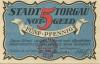 Torgau - Dachdeckerverbandstag - 22./24.1.1922 - 5 Pfennig