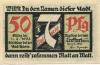 Treffurt - Stadt - 1.6.1921 - 1.2.1922 - 50 Pfennig 