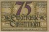Twistrlingen - Sparkasse- - 28.9.1921 - 75 Pfennig 