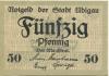 Übigau - Stadt - - 31.12.1921 - 50 Pfennig 