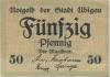 Übigau - Stadt - - 31.12.1921 - 50 Pfennig 