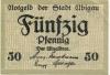 Übigau - Stadt - - 31.12.1921 - 50 Pfennig 