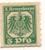 Uetze - X.Armeekorps, Gefangenenlager Forst - -- - 5 Pfennig 