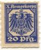 Uetze - X.Armeekorps, Gefangenenlager Forst - -- - 20 Pfennig 